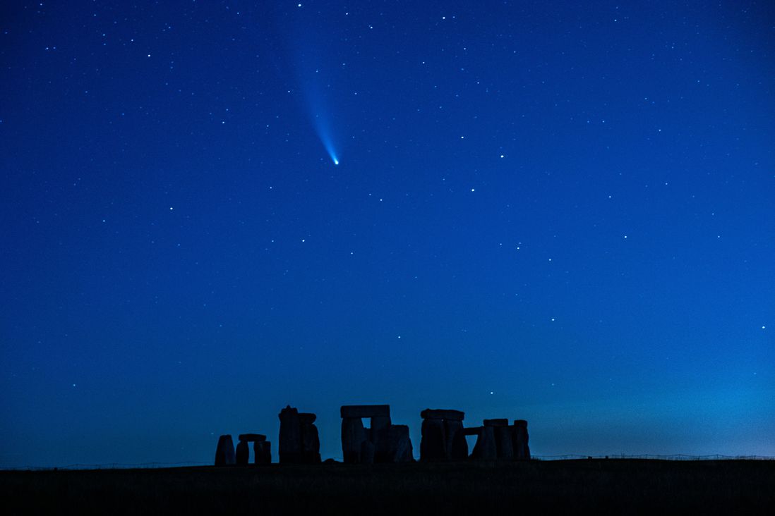 Neowise Comet over Stonehenge